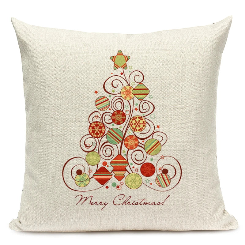 Christmas Tree Pattern Throw Pillow Case