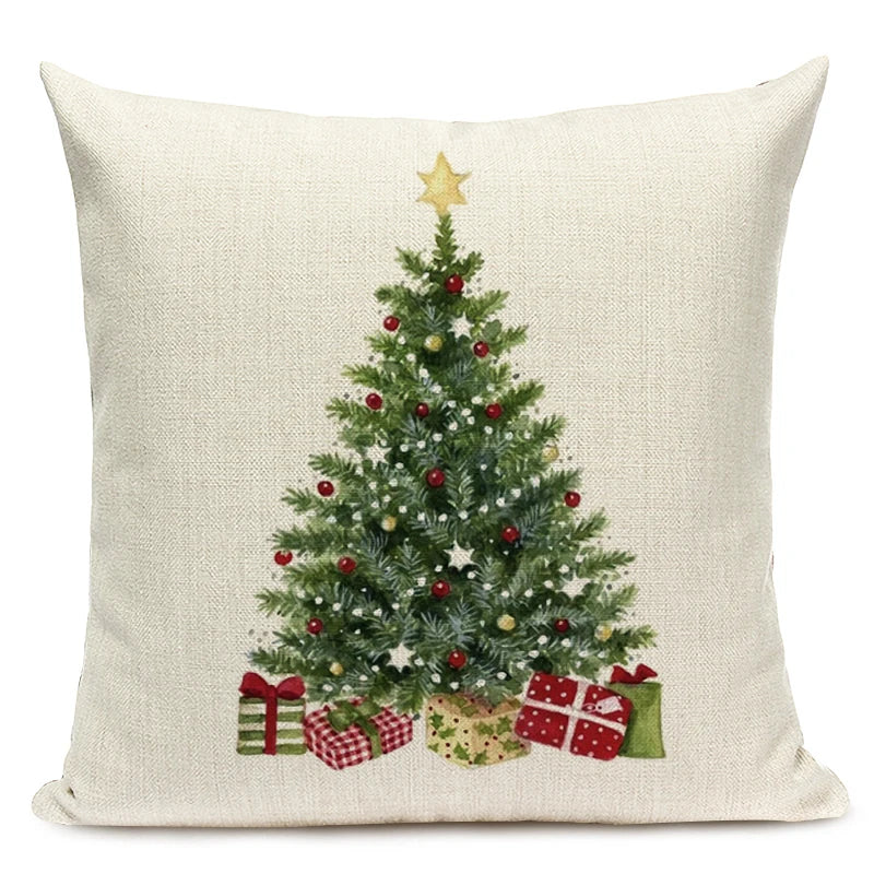 Christmas Tree Pattern Throw Pillow Case