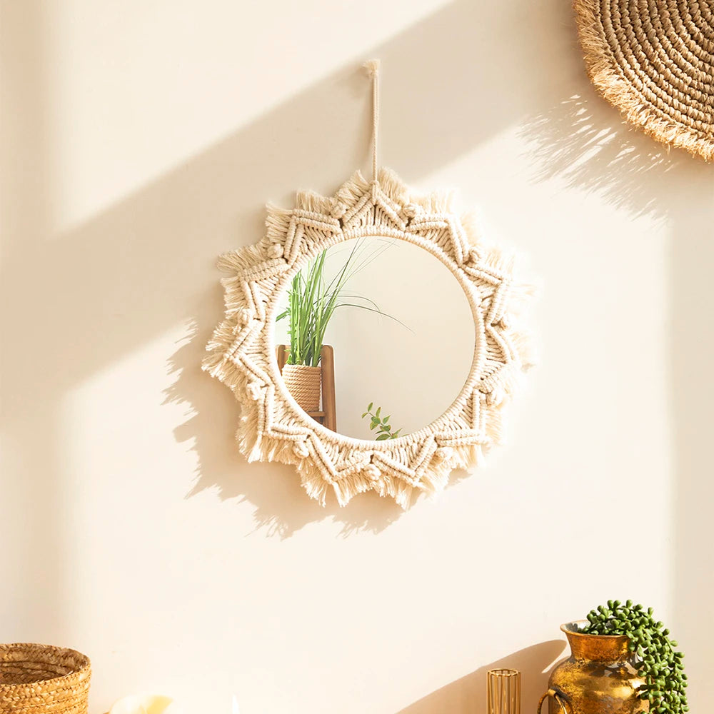 Bohemian Macrame Wall Mirror