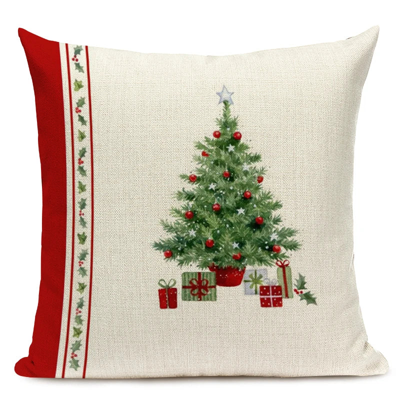 Christmas Tree Pattern Throw Pillow Case