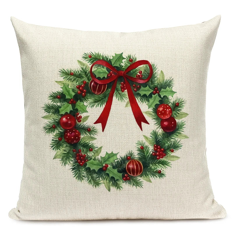 Christmas Tree Pattern Throw Pillow Case