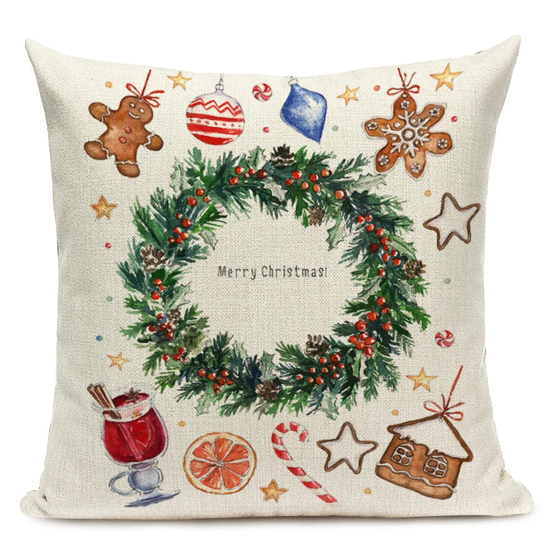 Christmas Tree Pattern Throw Pillow Case