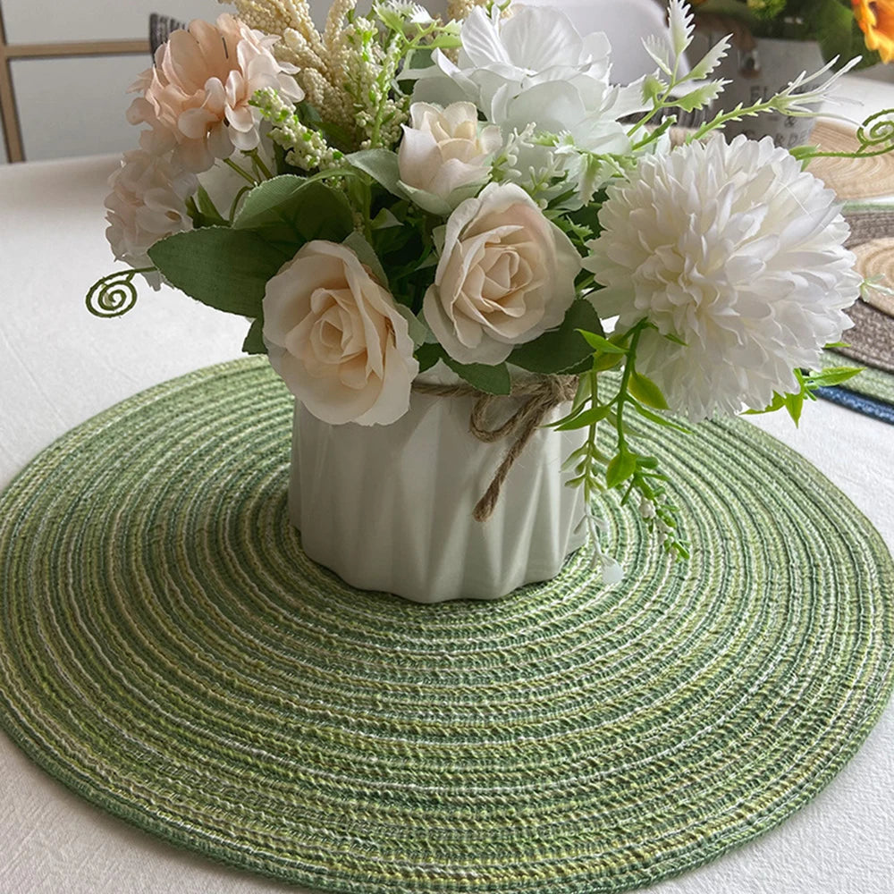 Round Woven Ramie Placemats