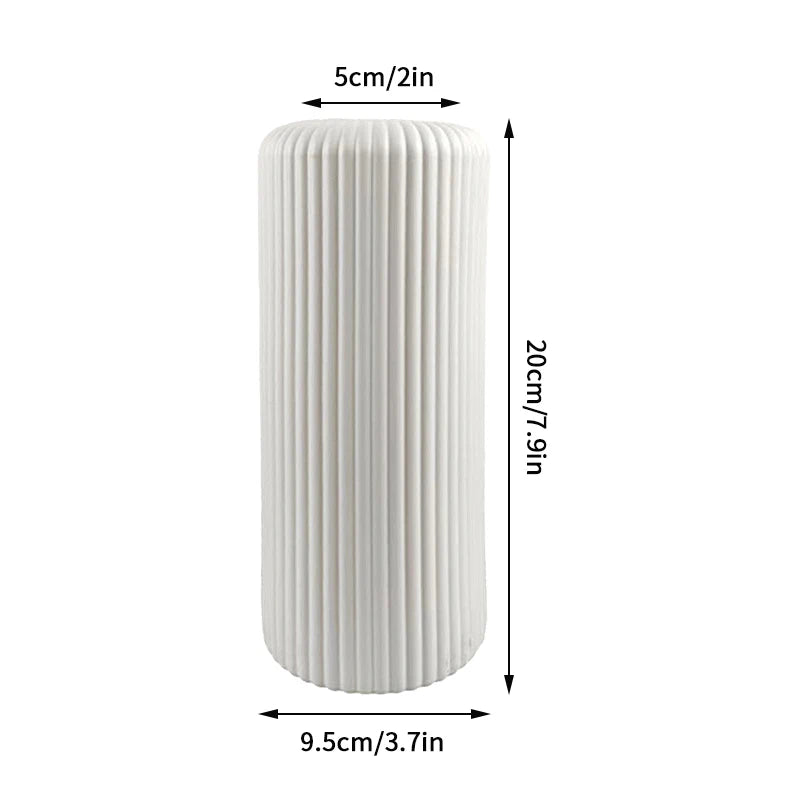 Plastic Spiral White Vase