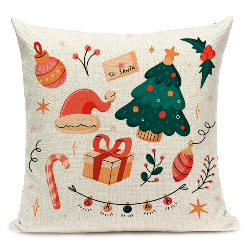 Christmas Tree Pattern Throw Pillow Case