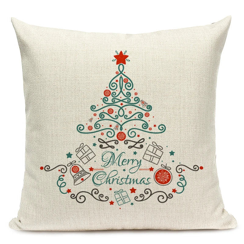 Christmas Tree Pattern Throw Pillow Case