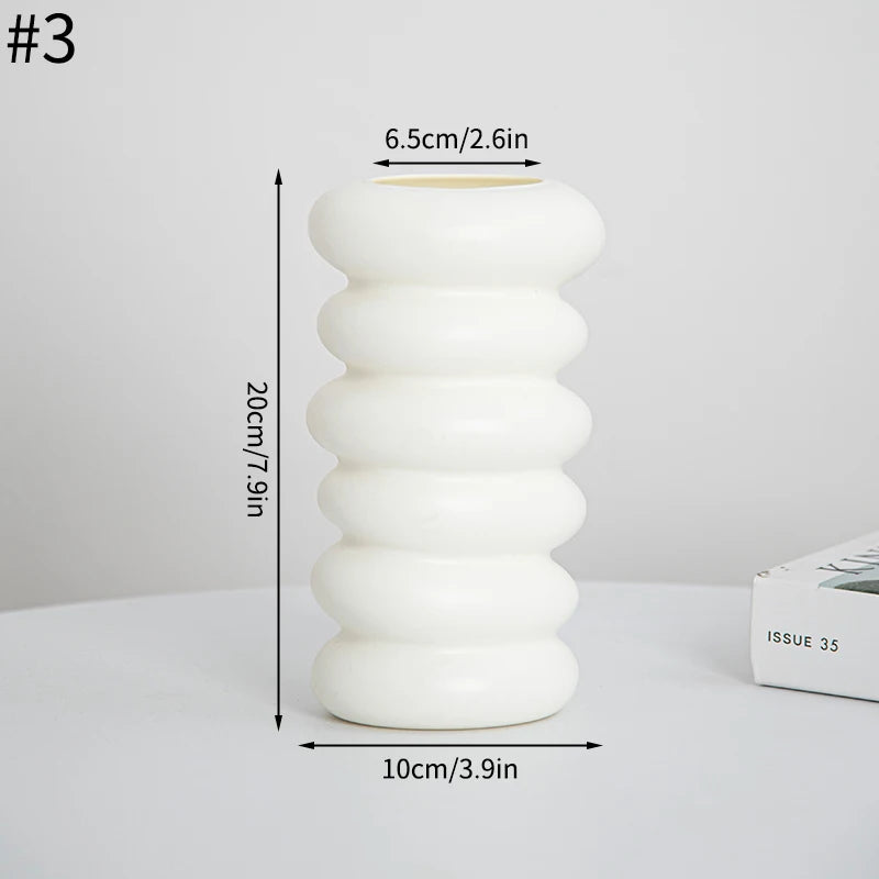 Plastic Spiral White Vase