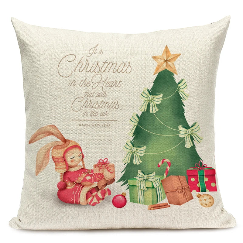 Christmas Tree Pattern Throw Pillow Case