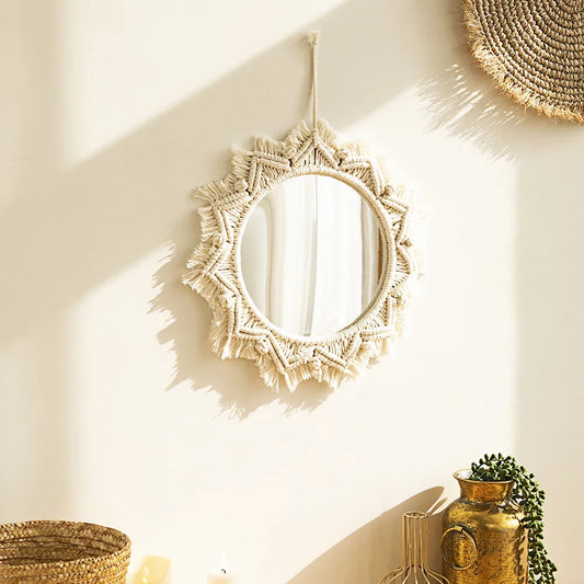 Bohemian Macrame Wall Mirror