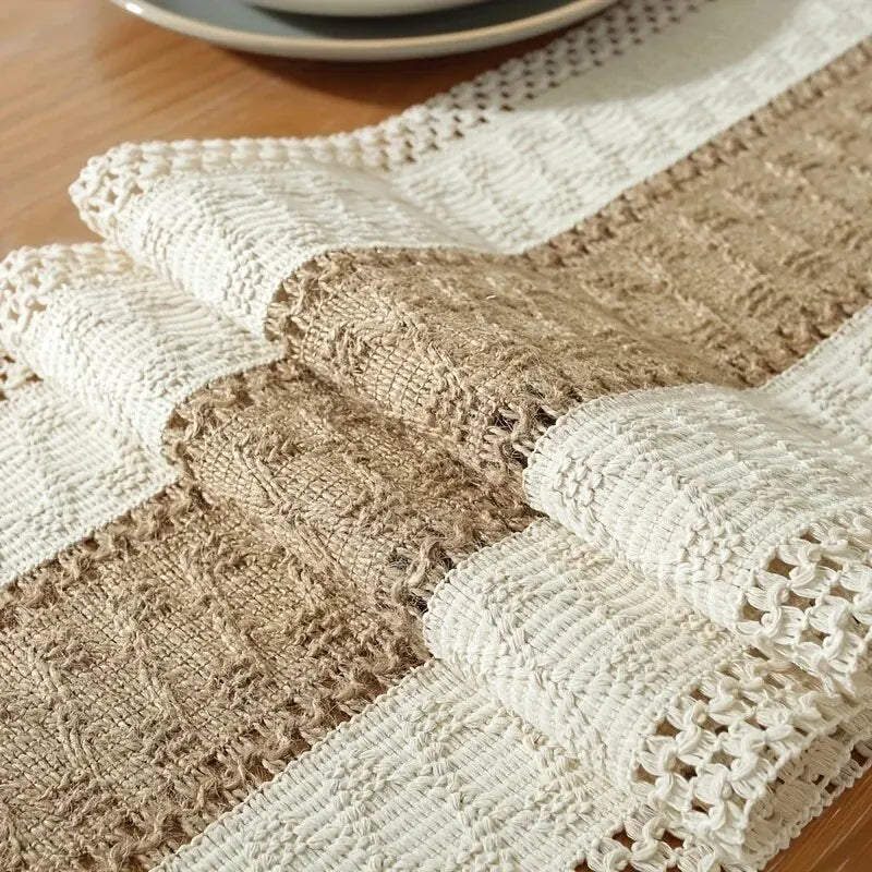 Crochet Table Runner with Tassels