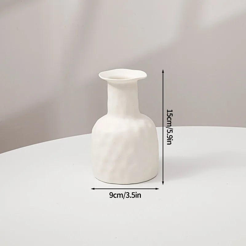 Plastic Spiral White Vase