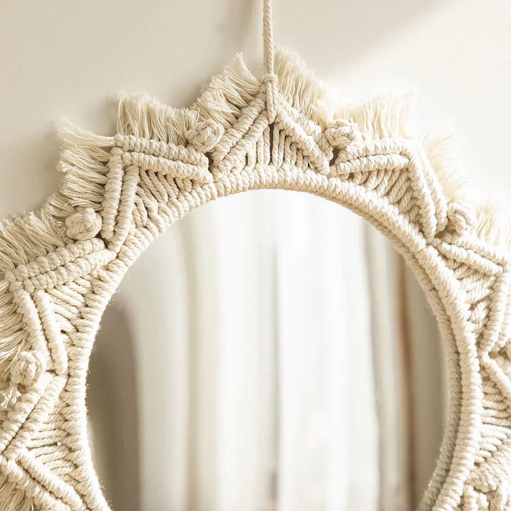 Bohemian Macrame Wall Mirror