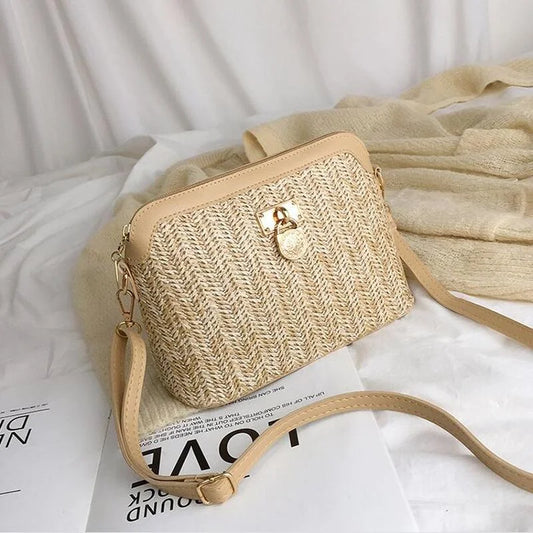 Fashion Straw Crossbody Bag