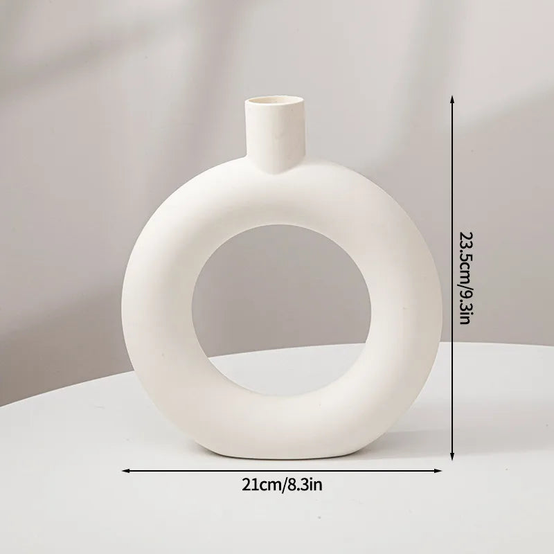 Plastic Spiral White Vase