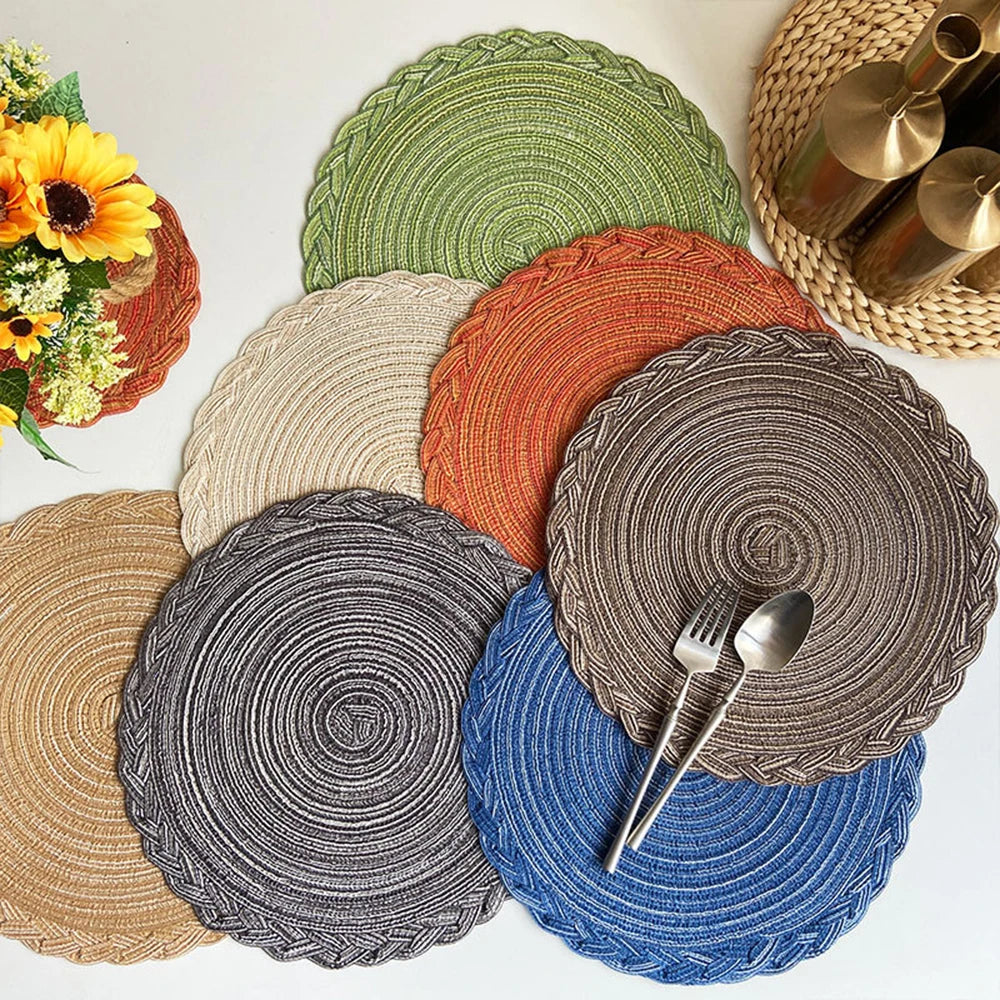 Round Woven Ramie Placemats