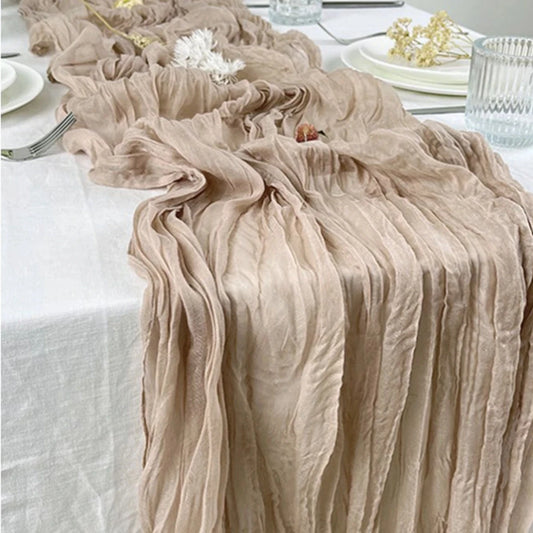 Semi-Sheer Gauze Table Runner