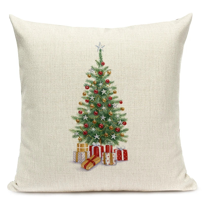 Christmas Tree Pattern Throw Pillow Case