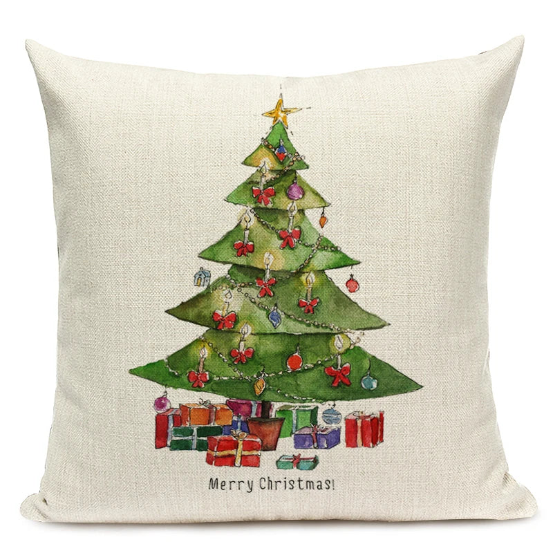 Christmas Tree Pattern Throw Pillow Case