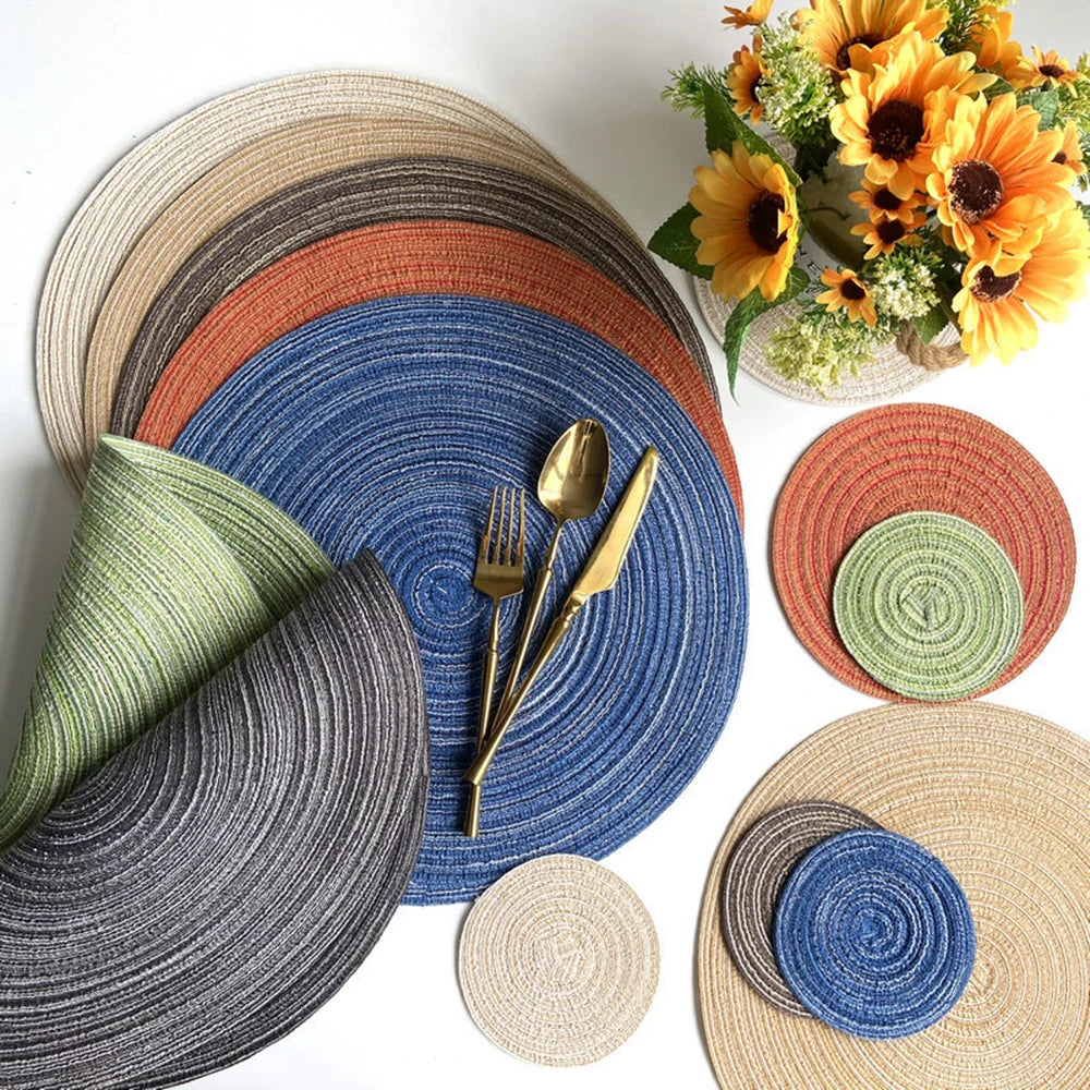 Round Woven Ramie Placemats