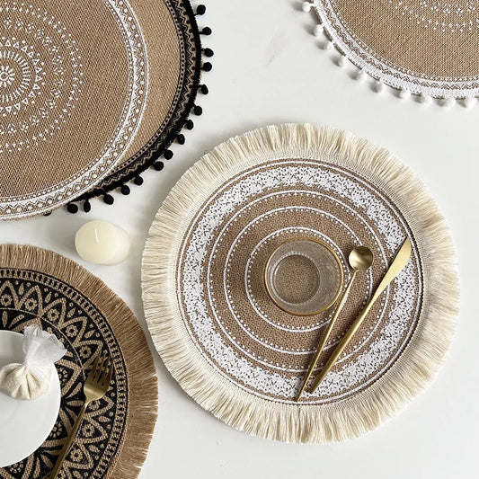 Boho Round Placemat Set