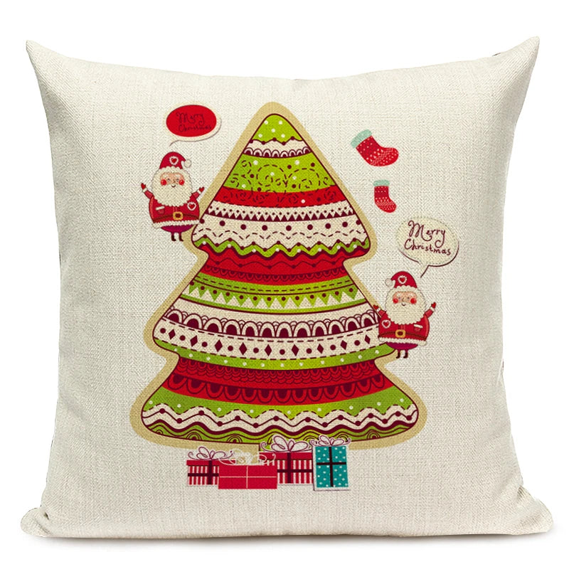 Christmas Tree Pattern Throw Pillow Case