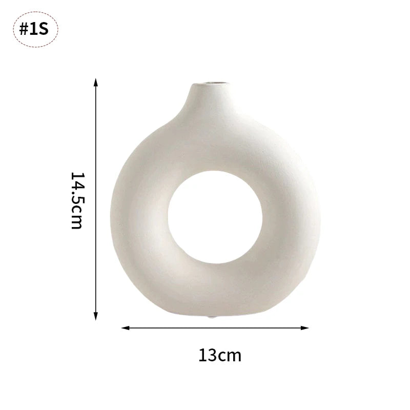 Plastic Spiral White Vase