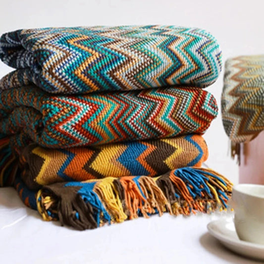 Ethnic Boho Throw Blanket