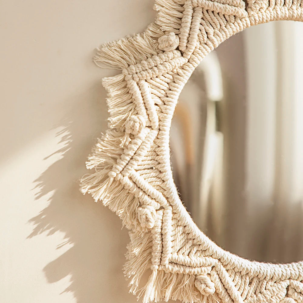 Bohemian Macrame Wall Mirror